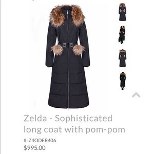 Zelda-Sophisticated long coat with pom-pom